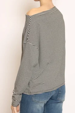 Zeroassoluto T-shirt CLOE righe in jersey bianco/nero