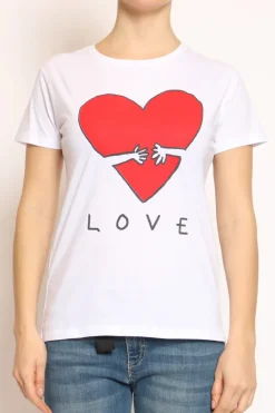 Have one T-shirt cuore love bianco