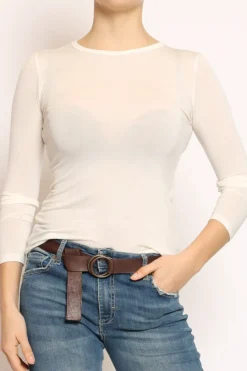 Zeroassoluto T-shirt elasticizzata misto seta