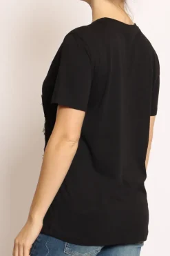 Tensione In T-shirt patch topo nero minnie