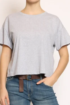 Zeroassoluto T-shirt scatola elasticizzata mezza manica