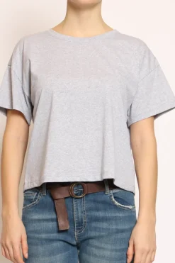 Zeroassoluto T-shirt scatola elasticizzata mezza manica