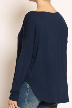 Kontatto T-shirt stondata blu zaffiro